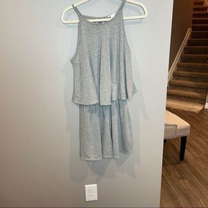 Moon Kiss M Gray Soft Cotton Romper